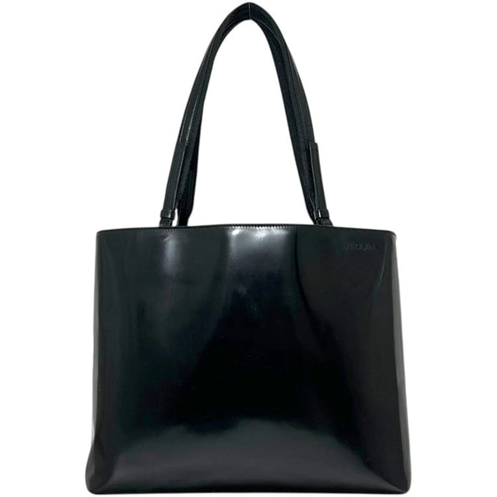 Prada Vitello Daino Shopping Leather Tote Bag Black